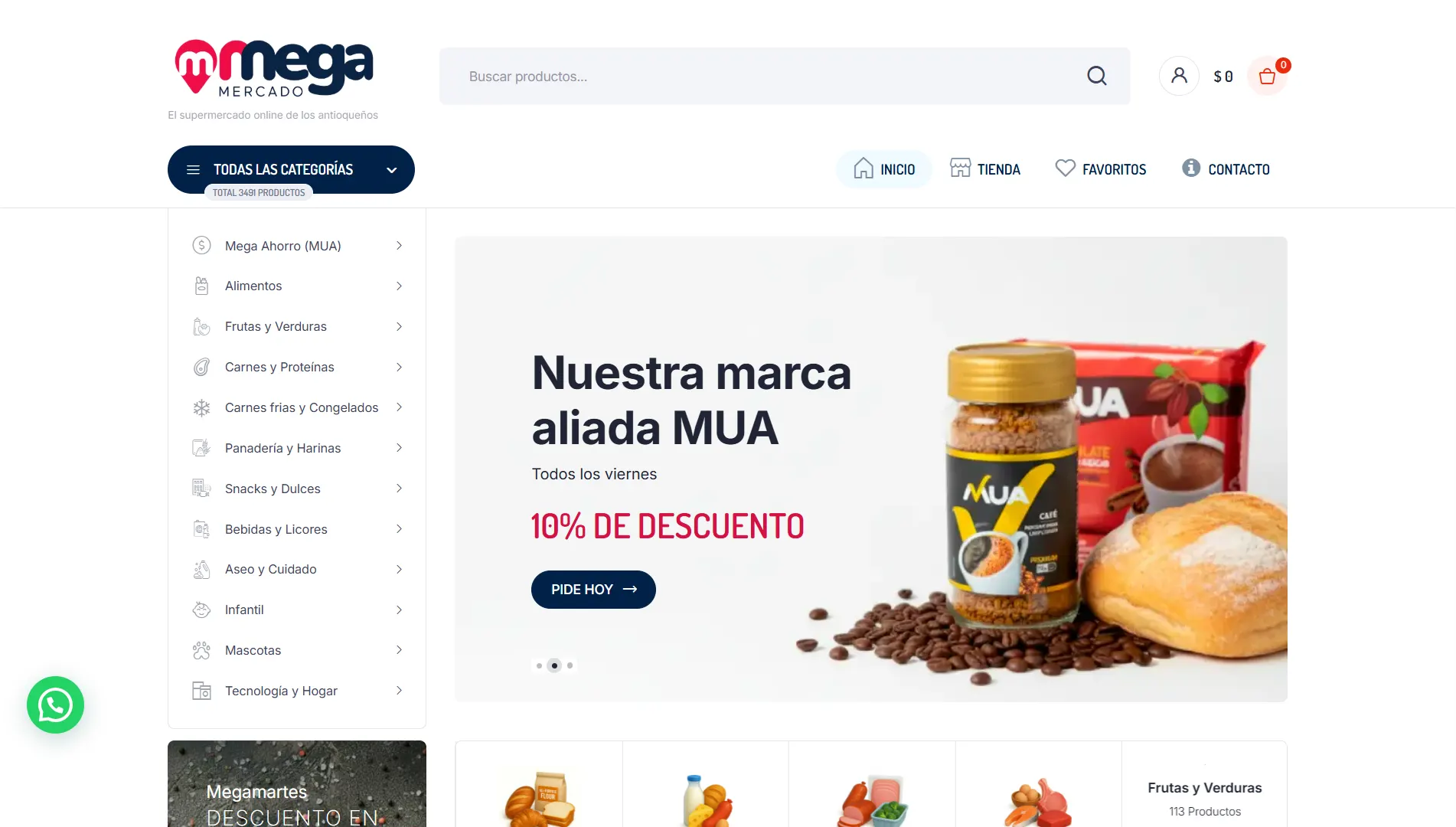 Captura del proyecto MegaMercado